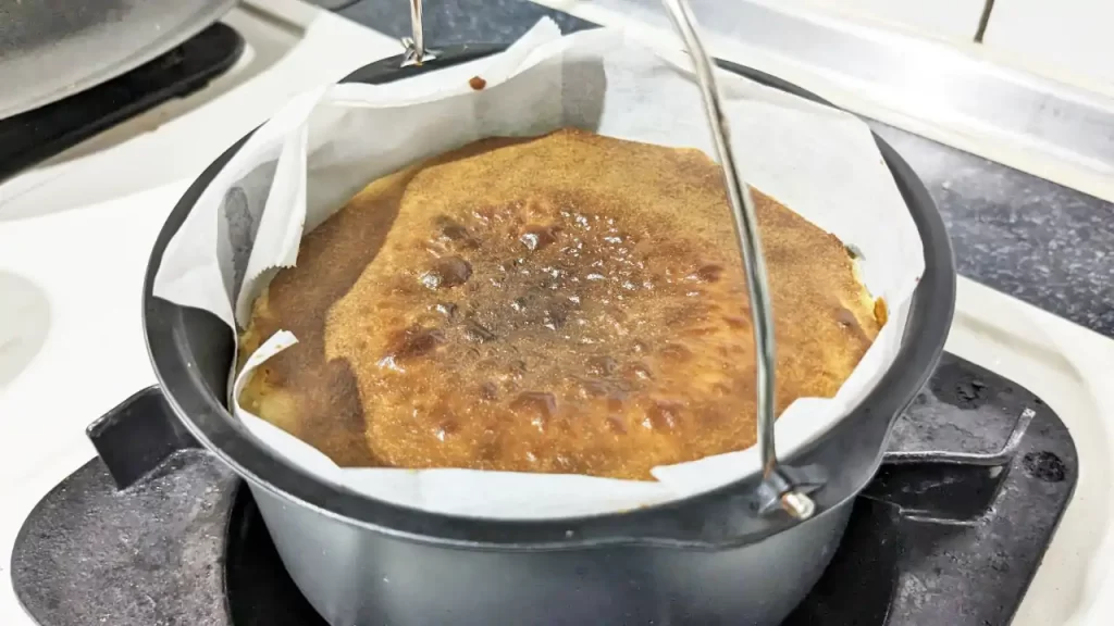 エアフライヤーで焼いたベイクドチーズケーキ
